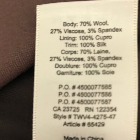 Aritzia Wilfred Belcastel Blazer Jacket Oversized Brown Tailored Women's Medium - Picture 8 of 8